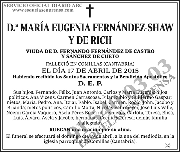 María Eugenia Fernández-Shaw y de Rich